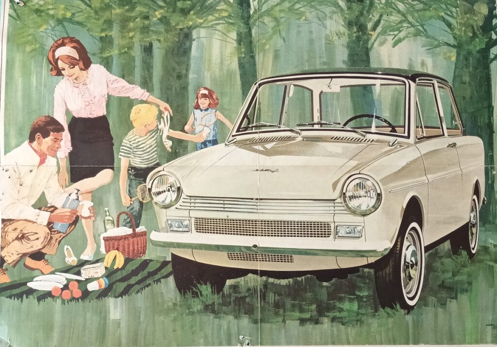 Daffodil 750 3ème version de 1965-1966  première page d'un catalogue DAF